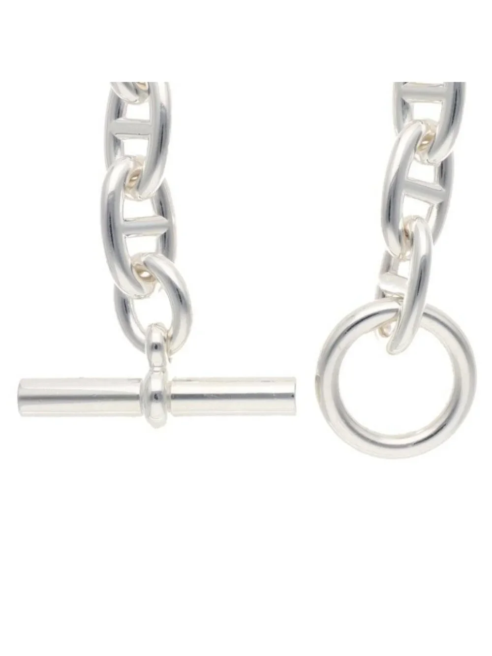 Hermes Chaine D'ancre TGM Silver Bracelet